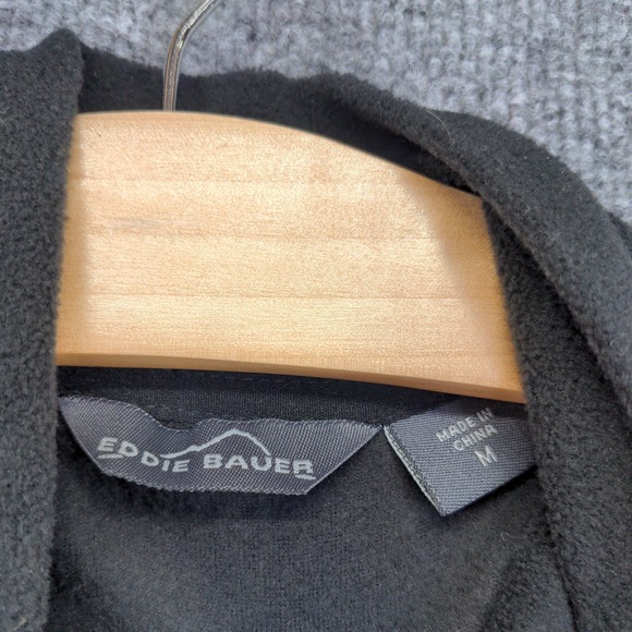 Eddie Bauer Men's Fleece Jacket Black Size M DHL Supervisory Academy Logo - Picture 12 of 13